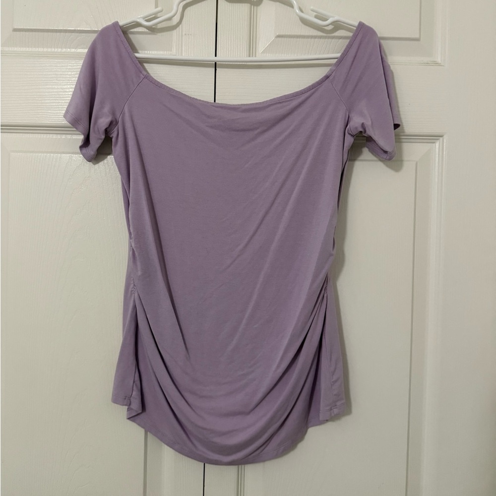 LAST CHANCE White House Black Market Lilac Off-Shoulder Top